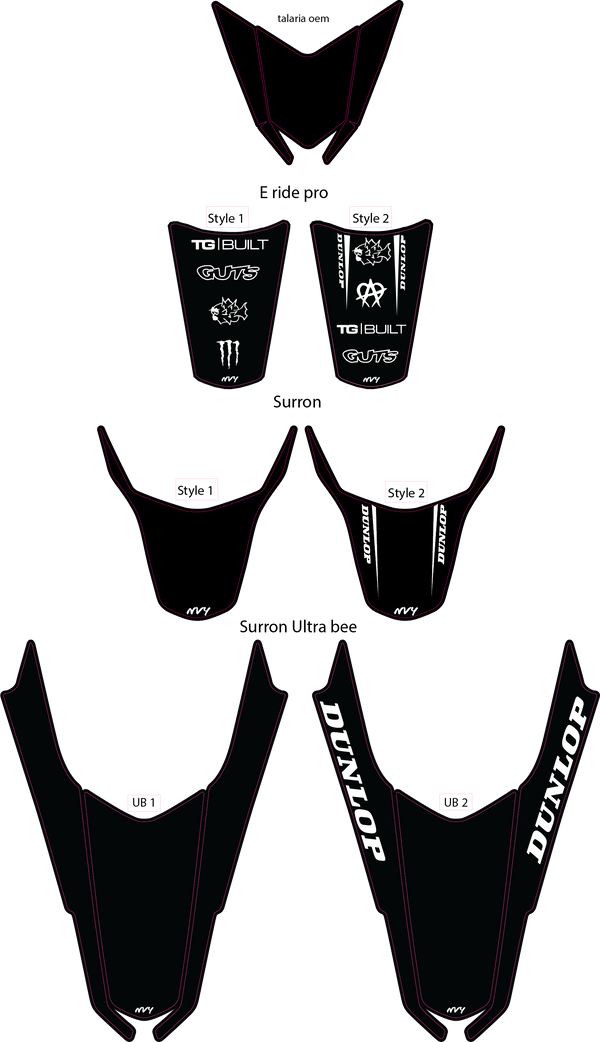 E Bike Rear Fender Decal